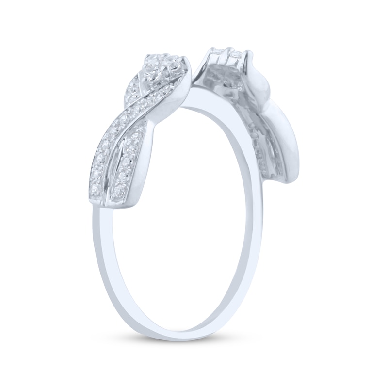 Main Image 2 of Diamond Wrap Enhancer Ring 1/4 ct tw 14K White Gold