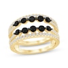 Thumbnail Image 1 of Black & White Diamond Enhancer Ring 1-1/4 ct tw 14K Yellow Gold