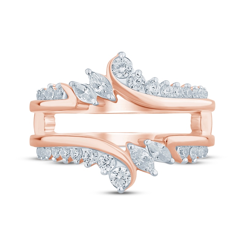 Main Image 3 of Marquise & Round-Cut Diamond Enhancer Ring 5/8 ct tw 14K Rose Gold