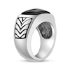 Thumbnail Image 1 of Men's Black Square Agate Ring Stainless Steel