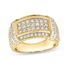 Thumbnail Image 1 of Men's Round & Baguette-Cut Diamond Ring 1-1/2 ct tw 10K Yellow Gold