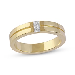 Now + Forever Men's Diamond Wedding Band 1/5 ct tw 14K Yellow Gold