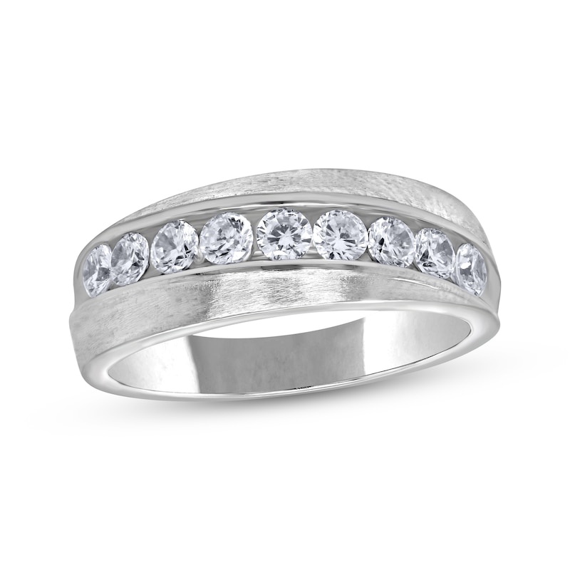 Men's Diamond Wedding Band 1 ct tw 10K White Gold