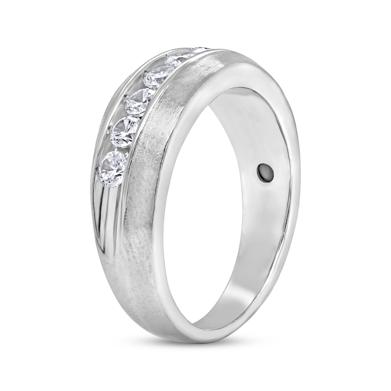 Men's Diamond Wedding Band 1 ct tw 10K White Gold