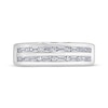 Thumbnail Image 3 of Now + Forever Men's Baguette & Round-Cut Diamond Wedding Band 1/2 ct tw 10K White Gold