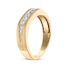 Thumbnail Image 2 of Men's Square & Round-Cut Diamond Wedding Band 5/8 ct tw 10K Yellow Gold