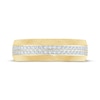 Thumbnail Image 3 of Men's Round-Cut Diamond Mesh Pattern Wedding Band 1/3 ct tw 10K Yellow Gold