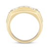 Thumbnail Image 3 of Men's Diamond Angled Wedding Band 1/2 ct tw 10K Yellow Gold