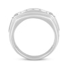 Thumbnail Image 3 of Men's Diamond Angled Wedding Band 1/2 ct tw 10K White Gold