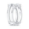 Thumbnail Image 2 of Baguette & Round-Cut Diamond Asymmetric Curve Enhancer Ring 1/2 ct tw 14K White Gold