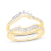 Thumbnail Image 1 of Baguette & Round-Cut Diamond Asymmetric Curve Enhancer Ring 1/2 ct tw 14K Yellow Gold