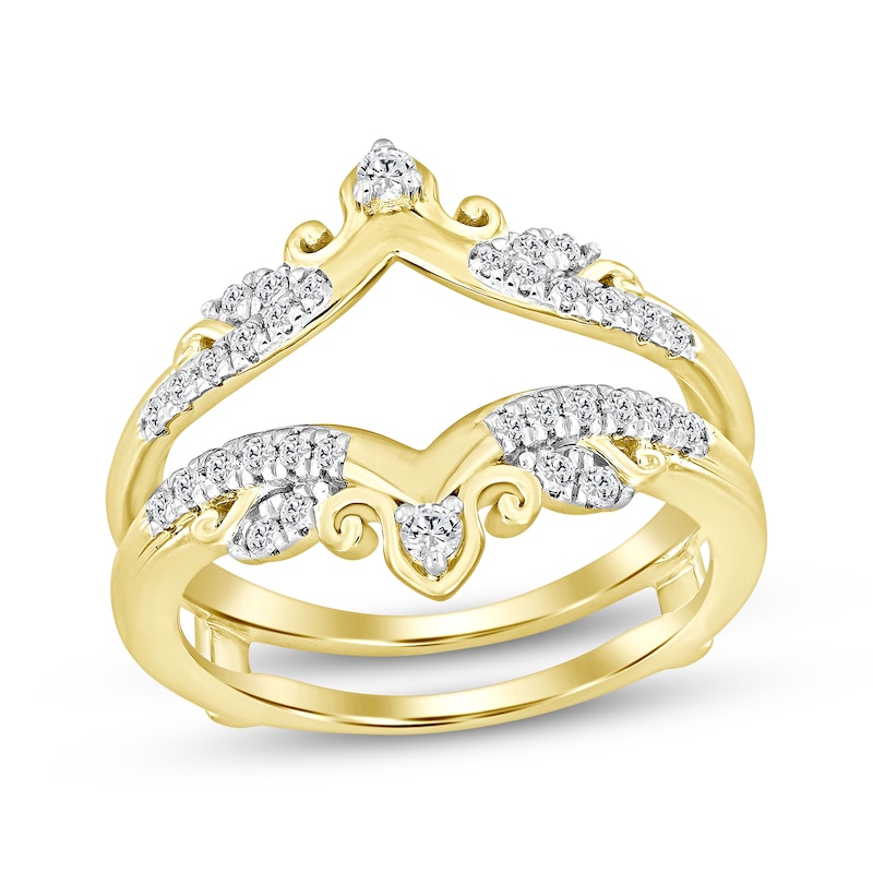 Diamond Contoured Enhancer Ring 1/3 ct tw 14K Yellow Gold