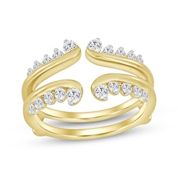 Now + Forever Diamond Curved Enhancer Ring 1/2 ct tw 14K Yellow Gold