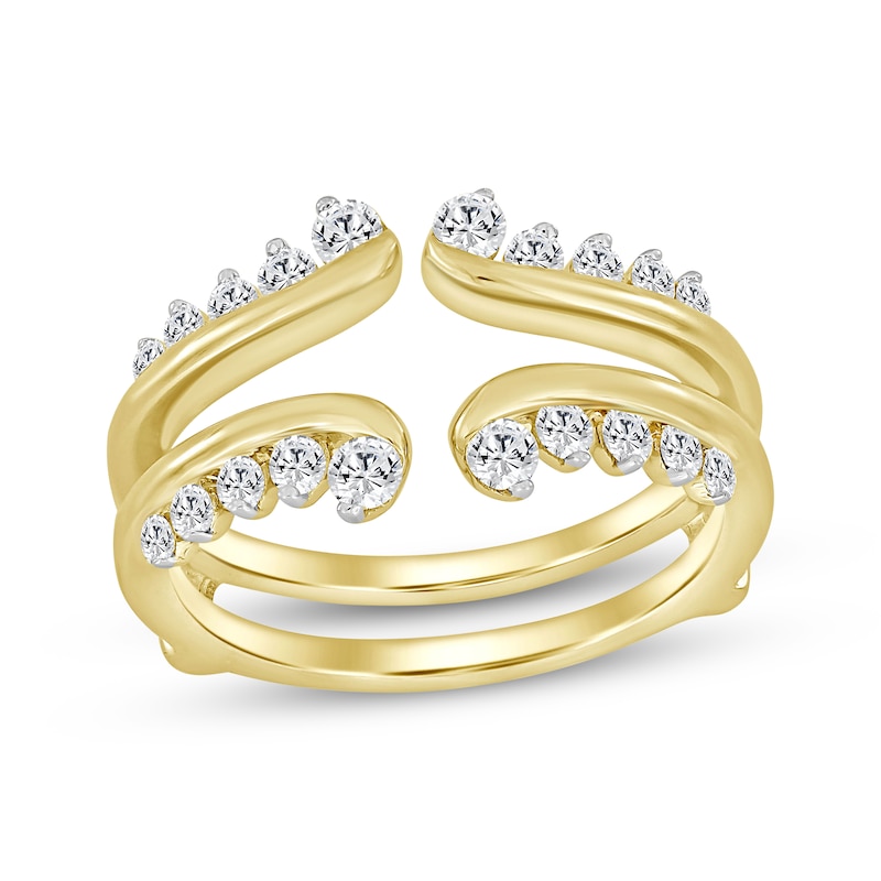 Main Image 1 of Now + Forever Diamond Curved Enhancer Ring 1/2 ct tw 14K Yellow Gold