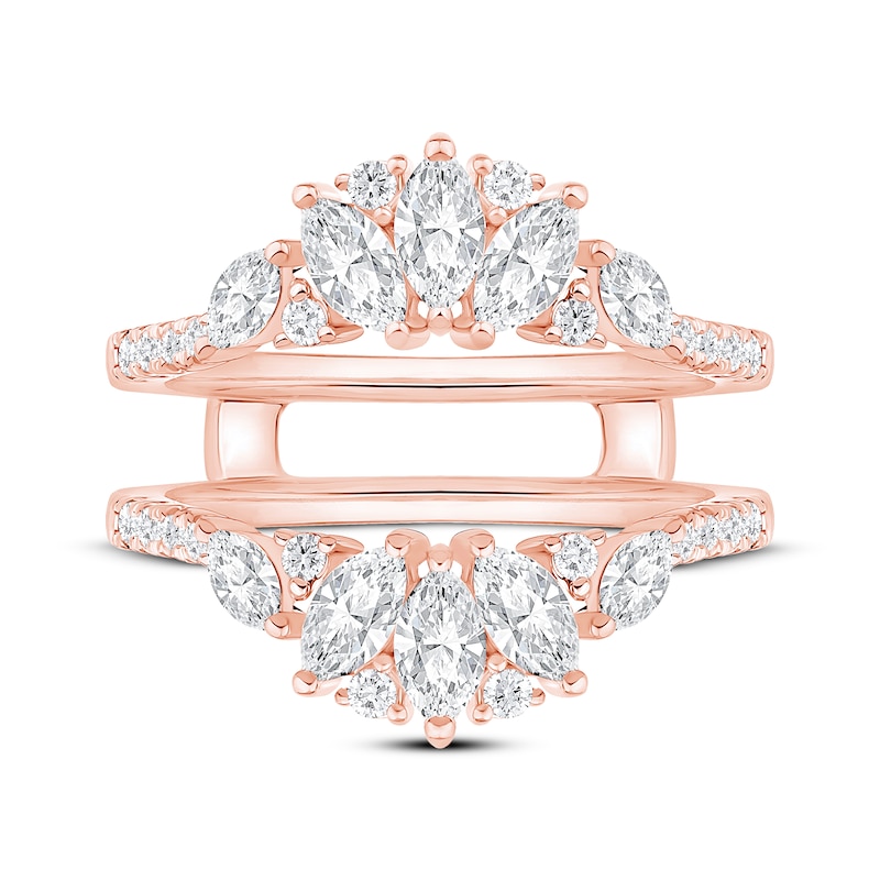 Main Image 3 of Marquise & Round-Cut Diamond Enhancer Ring 7/8 ct tw 14K Rose Gold