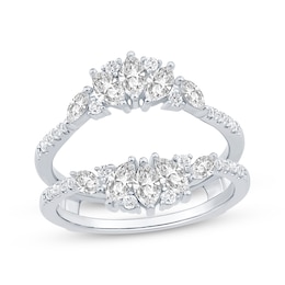 Now + Forever Marquise & Round-Cut Diamond Enhancer Ring 7/8 ct tw 14K White Gold