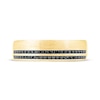 Thumbnail Image 3 of Men's Black Diamond Two-Row Wedding Band 1/3 ct tw 10K Yellow Gold