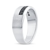 Thumbnail Image 2 of Men's Black Diamond Asymmetric Row Wedding Band 1/3 ct tw 10K White Gold