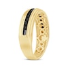 Thumbnail Image 2 of Men's Black Diamond Wedding Band 1/2 ct tw 10K Yellow Gold