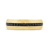 Thumbnail Image 3 of Now + Forever Men's Black Diamond Wedding Band 1/2 ct tw 10K Yellow Gold