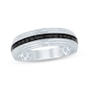 Thumbnail Image 1 of Now + Forever Men's Black Diamond Wedding Band 1/2 ct tw 10K White Gold