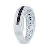 Thumbnail Image 2 of Men's Black Diamond Wedding Band 1/2 ct tw 10K White Gold