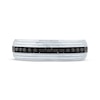 Thumbnail Image 3 of Now + Forever Men's Black Diamond Wedding Band 1/2 ct tw 10K White Gold