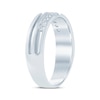 Thumbnail Image 2 of Men's Diamond Wave Wedding Band 1/4 ct tw 10K White Gold