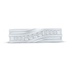 Thumbnail Image 3 of Men's Diamond Wave Wedding Band 1/4 ct tw 10K White Gold