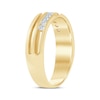 Thumbnail Image 2 of Now + Forever Men's Diamond Wave Wedding Band 1/4 ct tw 10K Yellow Gold