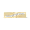 Thumbnail Image 3 of Now + Forever Men's Diamond Wave Wedding Band 1/4 ct tw 10K Yellow Gold