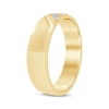 Thumbnail Image 2 of Men's Diamond Diagonal Double-Row Wedding Band 1/10 ct tw 10K Yellow Gold