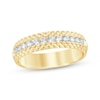 Thumbnail Image 1 of Men's Diamond Pyramid Edge Wedding Band 1/2 ct tw 10K Yellow Gold