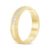 Thumbnail Image 2 of Men's Diamond Pyramid Edge Wedding Band 1/2 ct tw 10K Yellow Gold