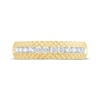 Thumbnail Image 3 of Men's Diamond Pyramid Edge Wedding Band 1/2 ct tw 10K Yellow Gold