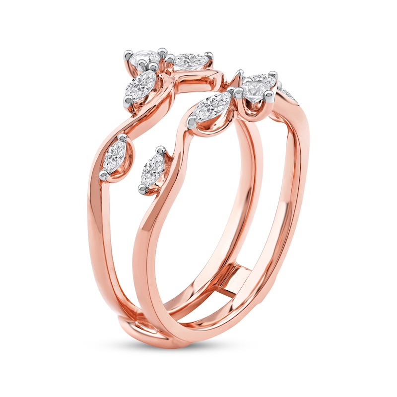 Main Image 2 of Marquise & Round-Cut Diamond Enhancer Ring 1/2 ct tw 14K Rose Gold