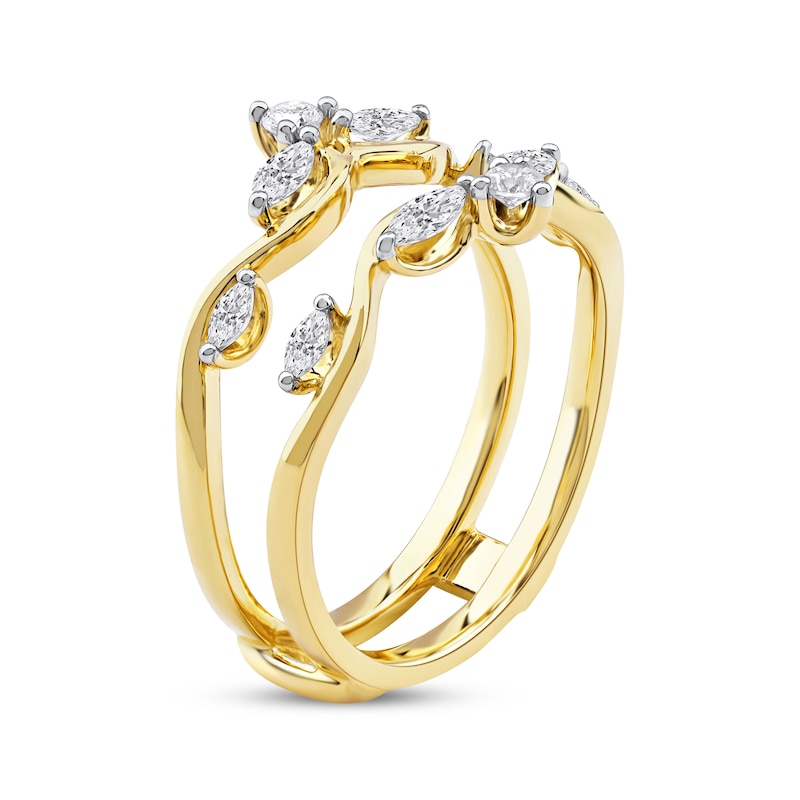 Main Image 2 of Marquise & Round-Cut Diamond Enhancer Ring 1/2 ct tw 14K Yellow Gold