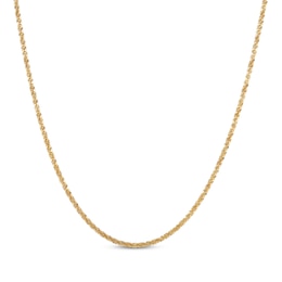Solid Diamond-Cut Crisscross Chain Necklace 2.15mm 14K Yellow Gold 20&quot;