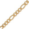 Thumbnail Image 1 of Solid Diamond-Cut Figaro Chain Bracelet 7.8mm 10K Yellow Gold 8.5"