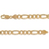 Thumbnail Image 2 of Solid Diamond-Cut Figaro Chain Bracelet 7.8mm 10K Yellow Gold 8.5"