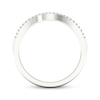 Thumbnail Image 4 of Baguette & Round-Cut Diamond Contour Anniversary Ring 1/3 ct tw 14K White Gold