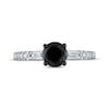 Thumbnail Image 3 of Round-Cut Black & White Diamond Engagement Ring 1-1/3 ct tw 14K White Gold