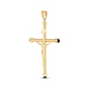 Thumbnail Image 2 of Hollow Crucifix Charm with Black Onyx Caps 10K Yellow Gold