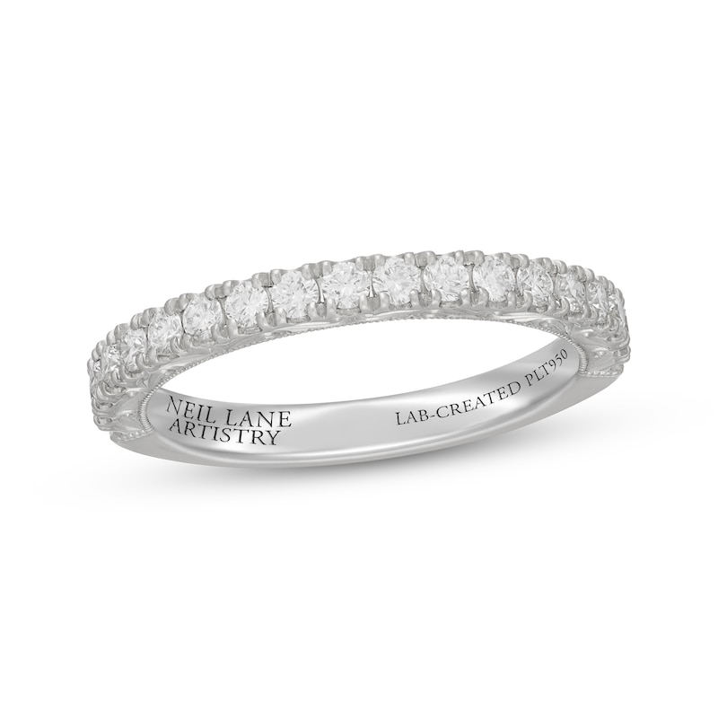 Neil Lane Artistry Heritage Lab-Created Diamond Wedding Band 1/2 ct tw Platinum