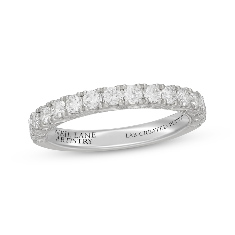 Neil Lane Artistry Heritage Lab-Created Diamond Wedding Band 3/4 ct tw Platinum