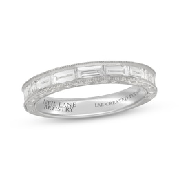 Neil Lane Artistry Heritage Baguette-Cut Lab-Grown Diamond Wedding Band 1 ct tw Platinum