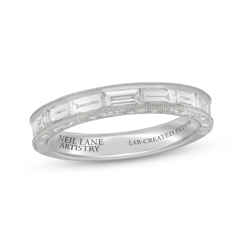 Neil Lane Artistry Heritage Baguette-Cut Lab-Grown Diamond Wedding Band 1 ct tw Platinum