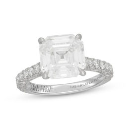 Neil Lane Artistry Heritage Square Emerald-Cut Lab-Created Diamond Engagement Ring 5-5/8 ct tw Platinum