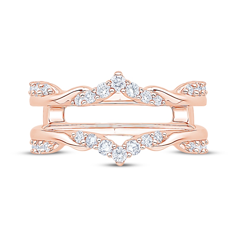 Main Image 3 of Diamond Chevron Enhancer Ring 1/3 ct tw 14K Rose Gold