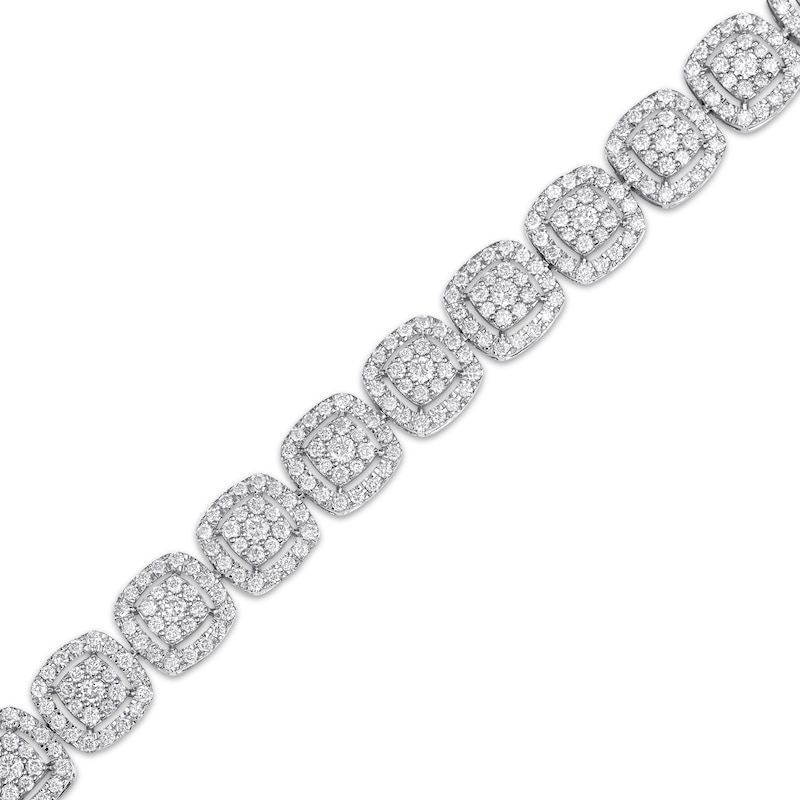 Main Image 2 of Multi-Diamond Cushion Link Bracelet 5 ct tw 10K White Gold 7&quot;